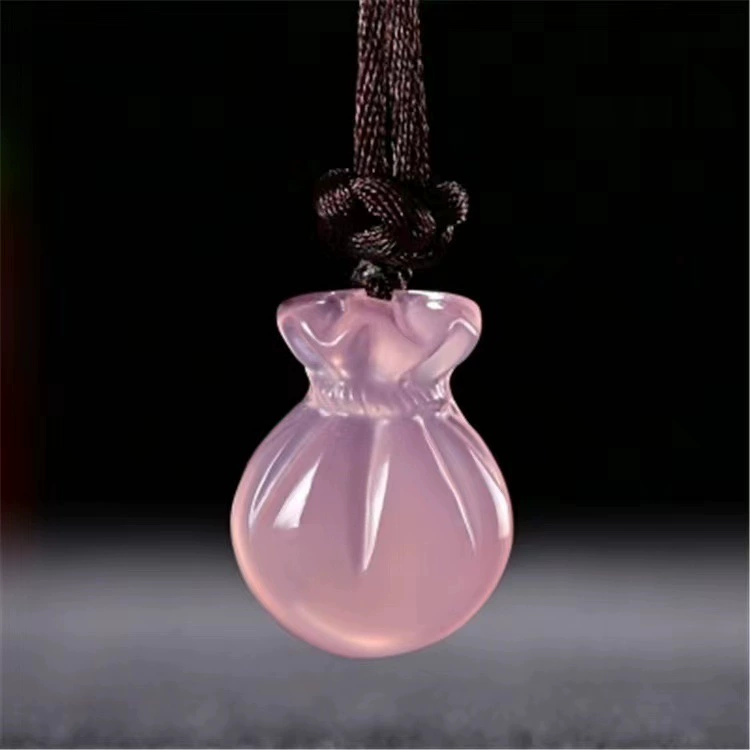 Fuchsia organic pendant, agate protective amulet, buckle, ice imitation