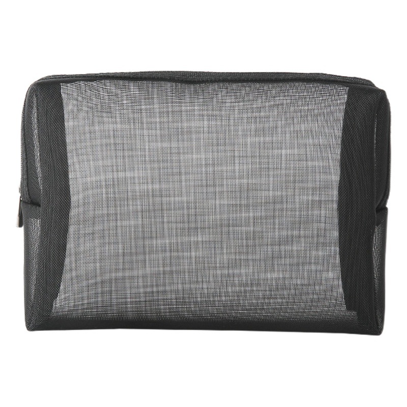 New Custom Mesh Transparent Cosmetic Bag Women's Large Capacity Toiletry Bag Travel Portable Storage Bag Lipstick Bag
