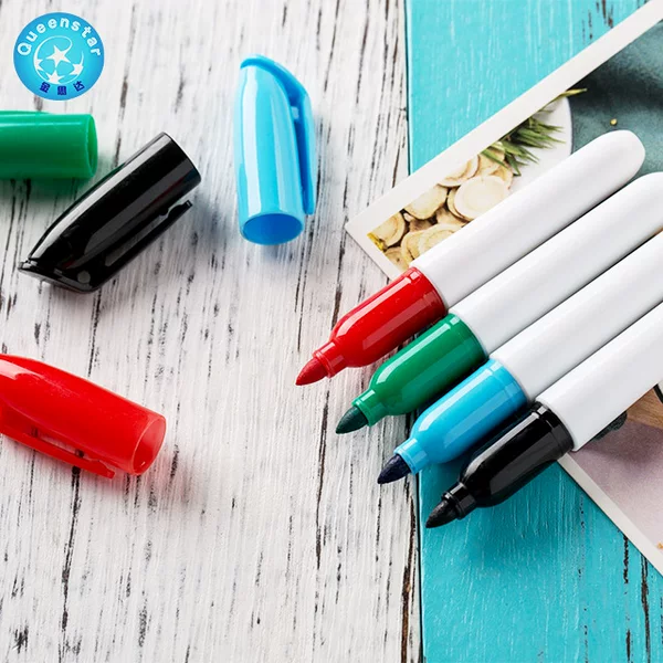 Jinsida mini whiteboard pen oily children graffiti erasable pen 12 colors optional hanging Ring Factory Direct Supply
