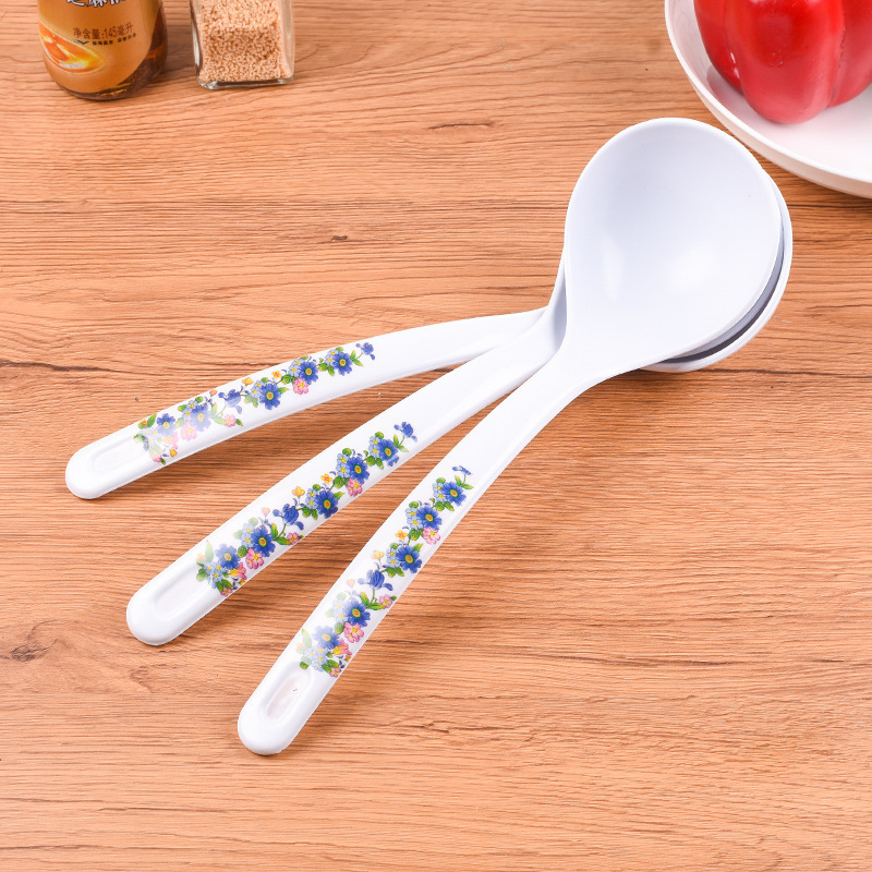 メラミンスプーン家庭用スプーンプラスチック長柄大柄スプーンスープはセラミック食器スプーンの日本式延長スプーンに似せている|undefined