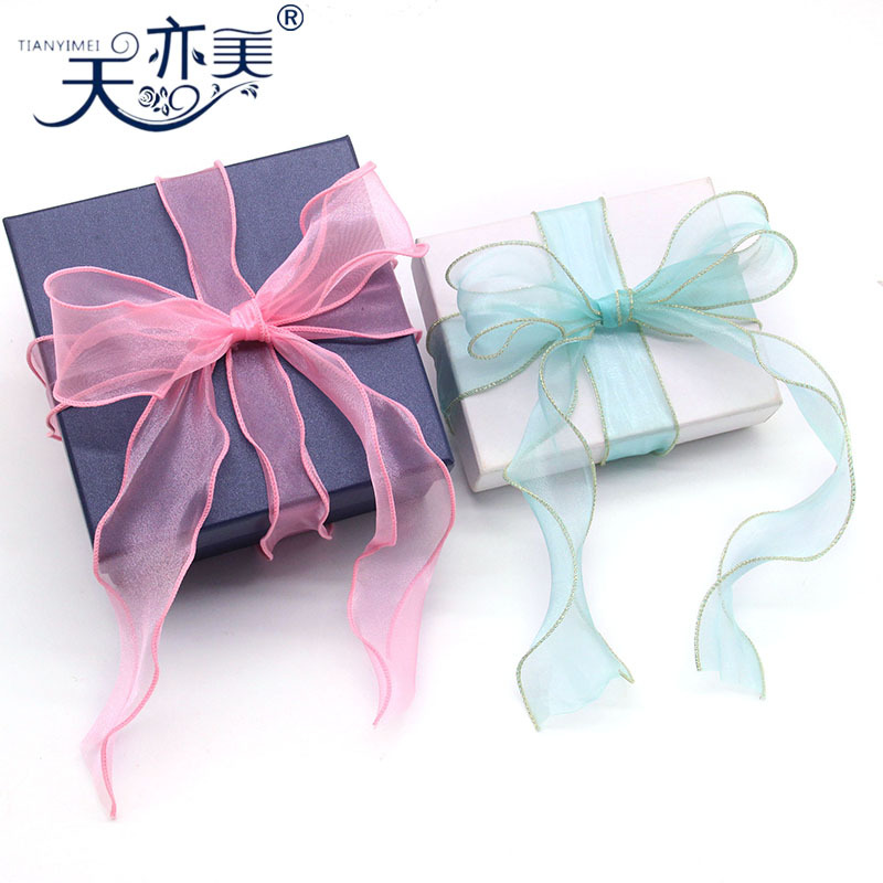 Cintas de hilo de cola de pez 4cm embalaje de flores embalaje de caja de regalo de pastel arco de regalo decoración cinta