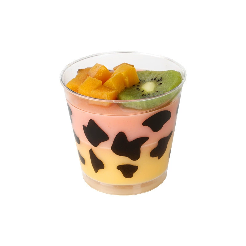 Mousse Cup Delivery Cup Cup Cup Covering Plastic Tiramisu Cup Fruit Pudding Wooden Cup Cake