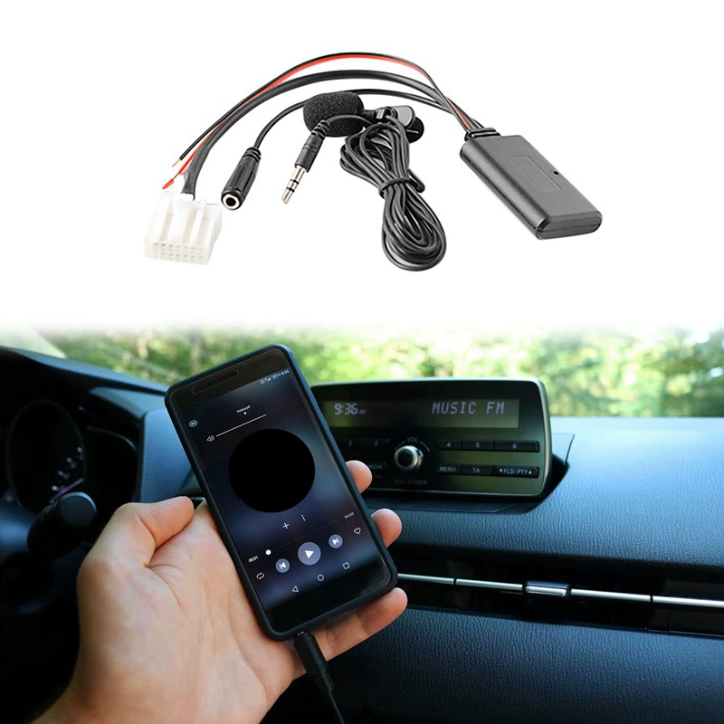 Подходит для Mazda 3 6 Bluetooth Music Car Radio Wireless AUX IN Bluetooth Module Auxiliary Adapter