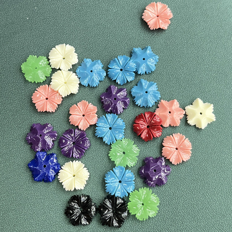 Imitation Coral (Pressed Shell Powder) Multi-Hole Handmade Beading Materials Wholesale Beads