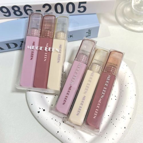 MUGE LEEN Romantic Collector Lip Glaze Powder Mist Matte Matte Low Saturation Light Face Whitening Lip Glaze