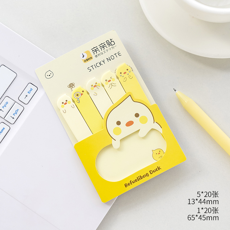 Dibujos animados lindo animal índice beso pegatinas mini etiquetado clasificación conveniente marcador expansión pegatinas notas adhesivas