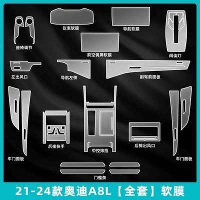 Car interior film Control Film Interior Protective Film - 21-24-audi-a8l-complete-set-of-soft-film