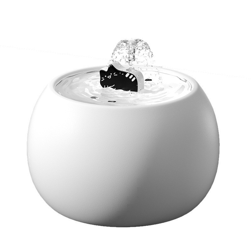 Dispensador automático para mascotas Filtro eléctrico de circulación de agua viva en gatito cuencos de cerámica para gatos con elemento de filtro para gatos Dispensador de agua