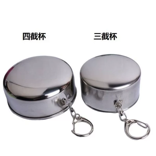 Creative retractable outdoor travel water cup, portable 304 stainless steel foldable compression water cup, home portable tea cup