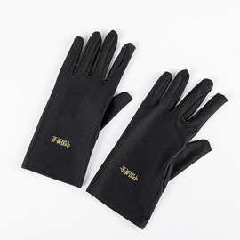 工厂定制高端珠宝手套高档导购专用手套黑色莱卡氨纶锦纶弹力手套