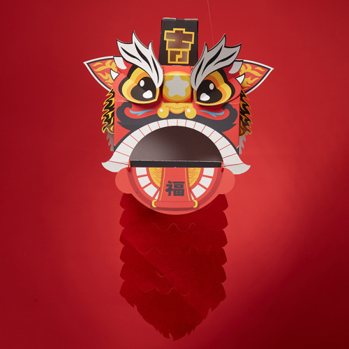 Dragon Boat Festival gifts for the Year of the Dragon, tiger head handmade diy kindergarten production materials, packaging materials, children's lion dance intangible cultural heritage