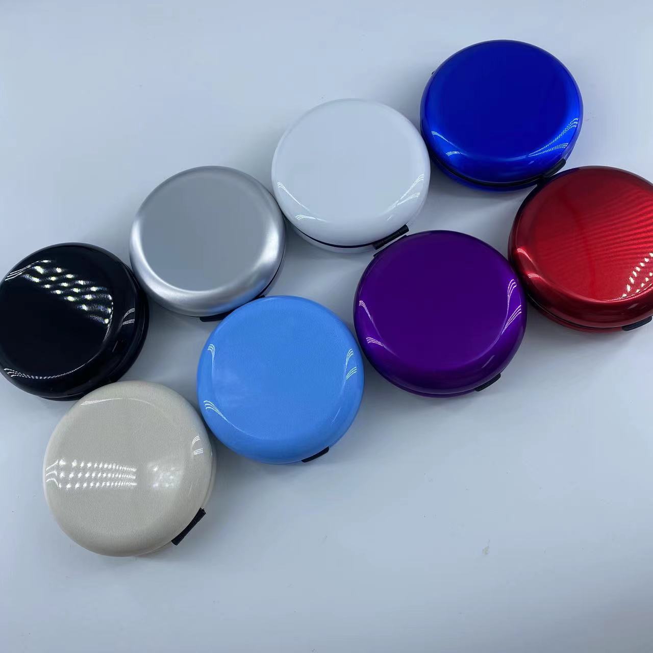 Viajes transfronterizos Japón y Corea del Sur billetera de plástico redonda creativa caja de monedas para hombre monedero para coche bolso de espejo de maquillaje para mujer