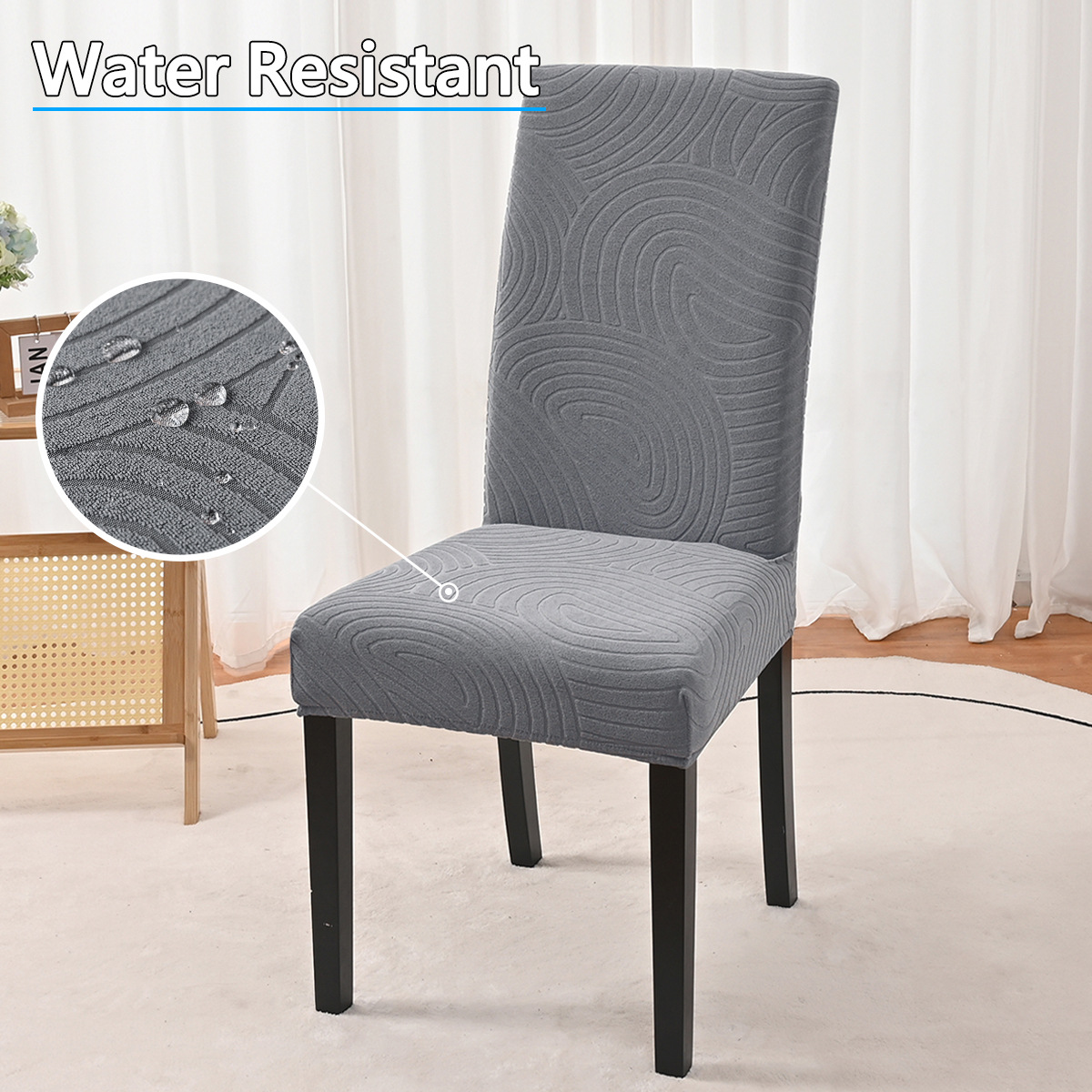 Jacquard Gris Huella Digital (Resistente a Salpicaduras)