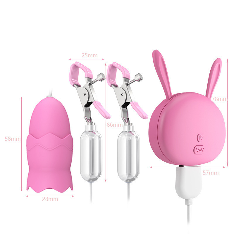 유방 클램프 더블 봉우리 + 혀 핥기