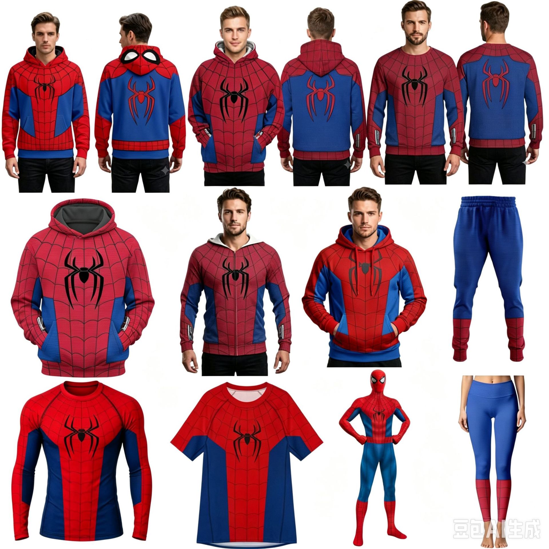 Movie Spider-Man 4 New 3D Digital Print Cosplay Anime Character Role-Playing One-Piece Zipper Sweatshirt