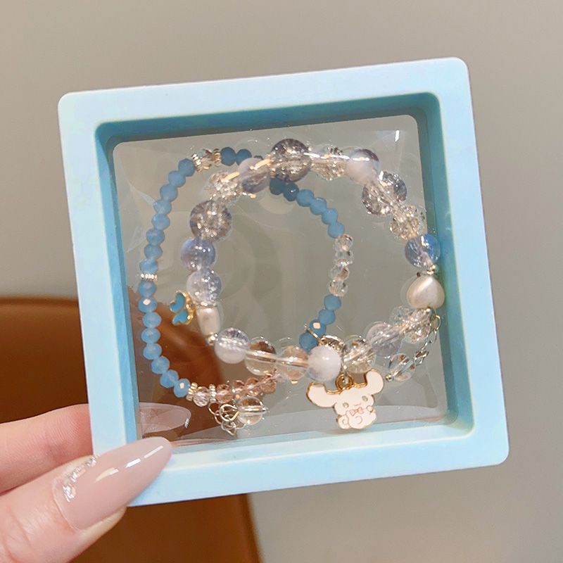 2# Blue Jade Guay Dog Bracelet Set de 2 piezas