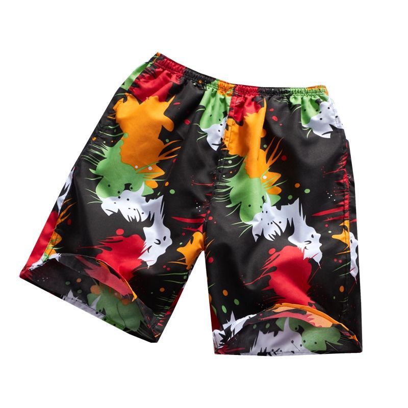 Pantaloncini sportivi estivi per il tempo libero, pantaloncini larghi 5/4 per l'estate alla moda, pantaloni da spiaggia da uomo 5/7/7 larghi e ad asciugatura rapida_voghion.com