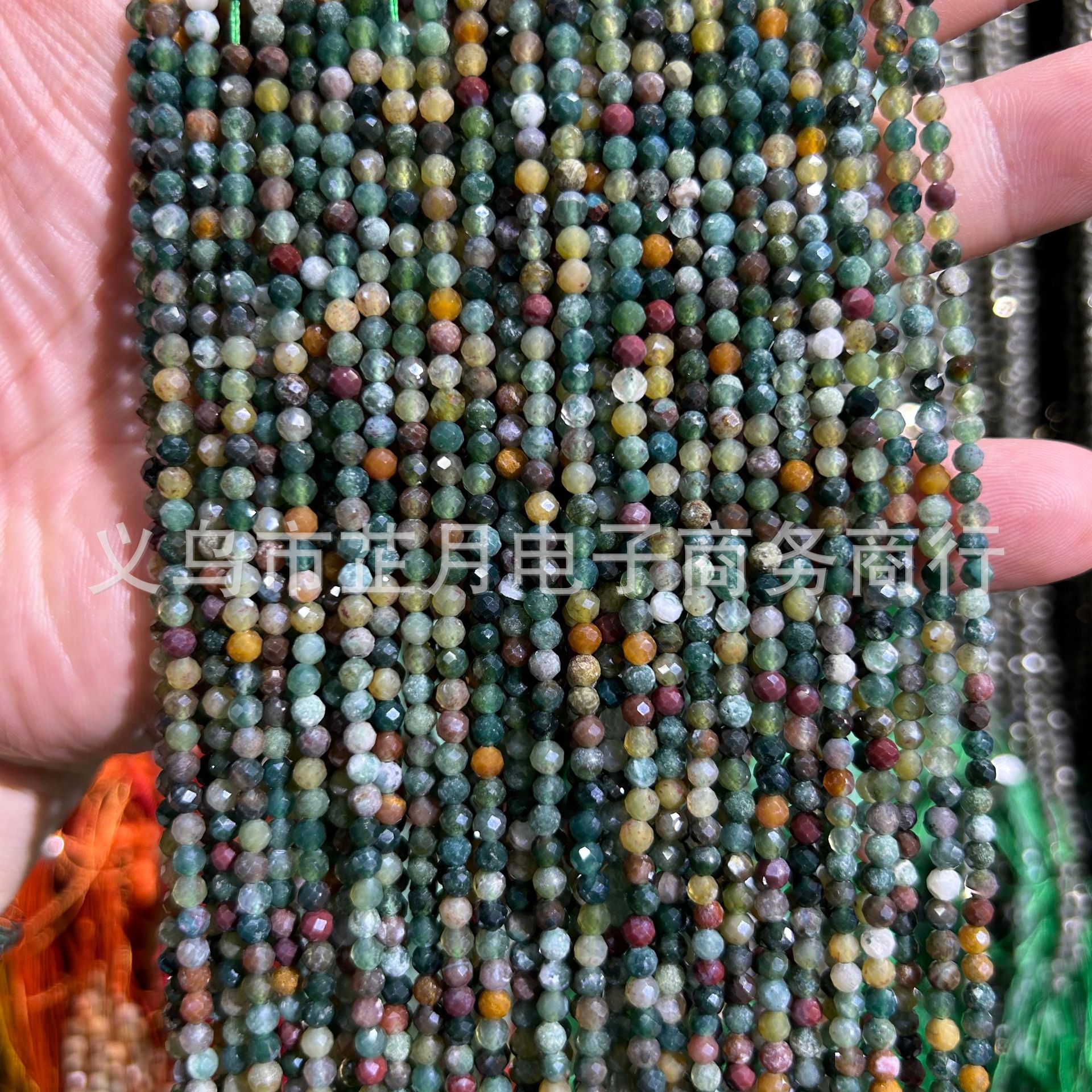 Pequeñas cuentas 2mm3mm4mm facetas todo tipo de ágata Cristal de piedra natural granos sueltos DIY joyería pulsera collar