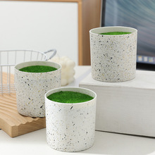 自定义仿真多肉Diy多款创意塑料石子绿草花盆搭配多款多肉头可选