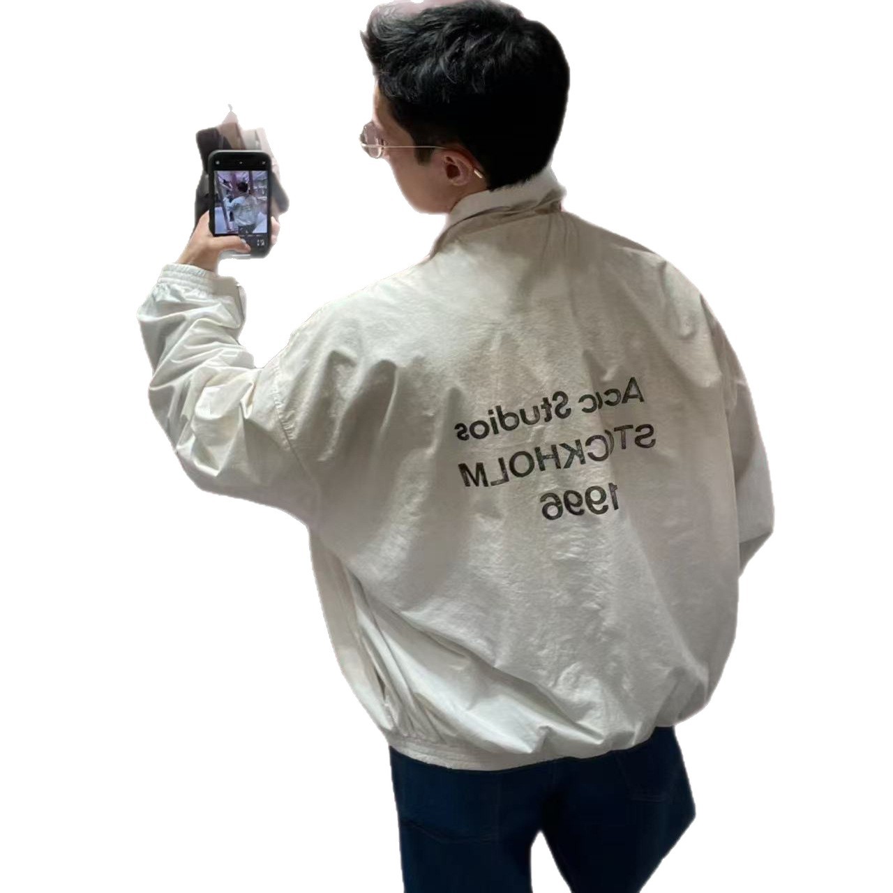 AC Logo zipper jacket Australian cotton old LOGO letter printed jacket windbreaker jacket men and women trendy 5