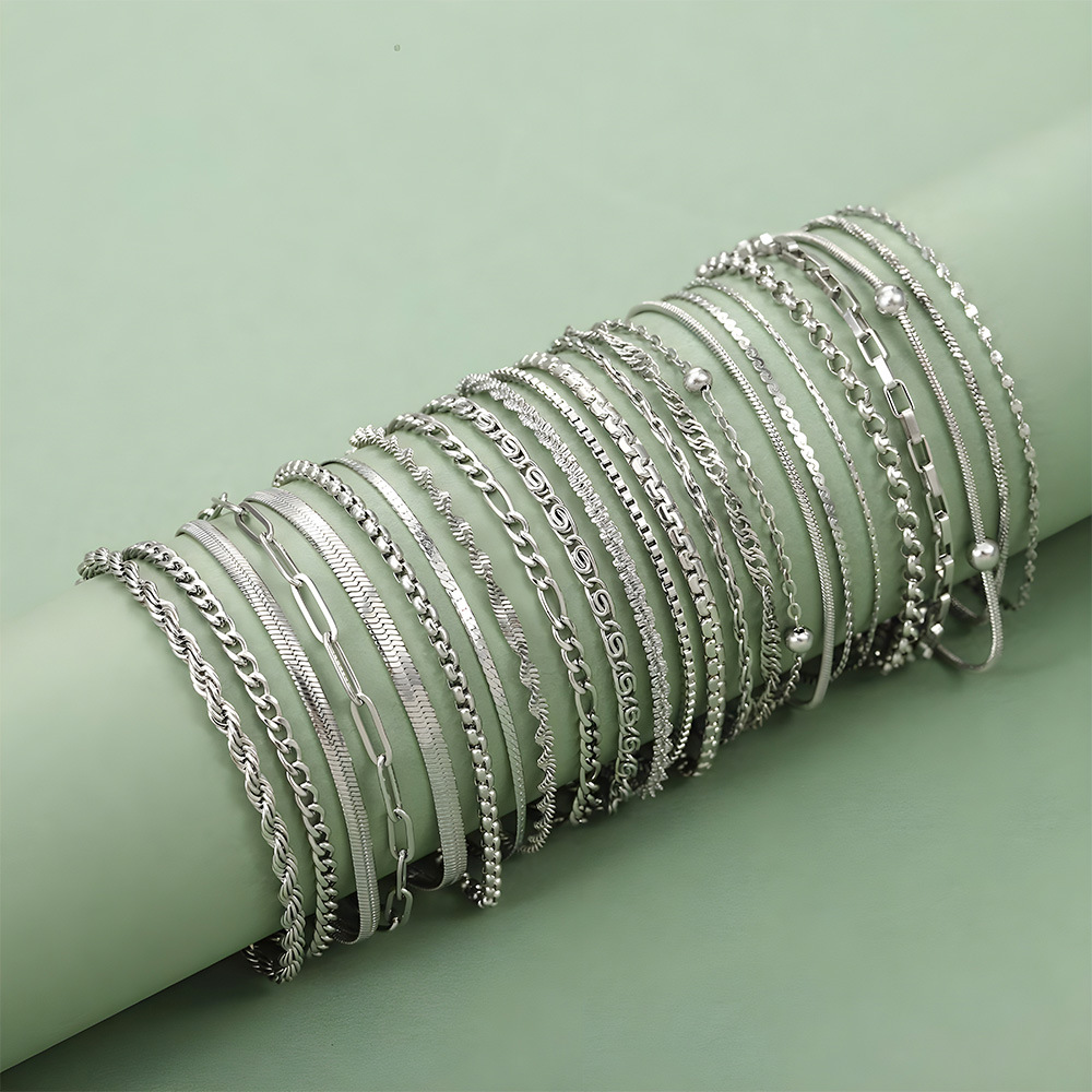 Stainless Steel Bracelet, Cross-Border Hot-Selling Cuban Bracelet, Non-Fading, Versatile and Fashionable Bracelet for Women, Titanium Steel Bracelet