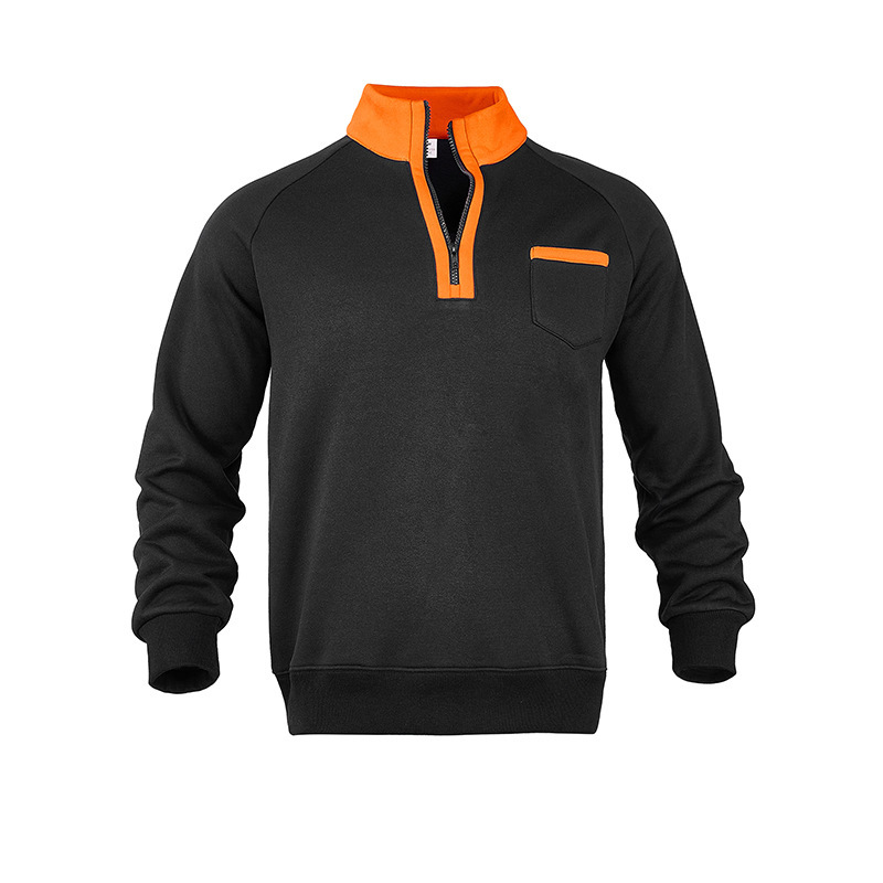 Men's Half Zip Sweatshirt With Stand Collar For Autumn And Winter_voghion.com