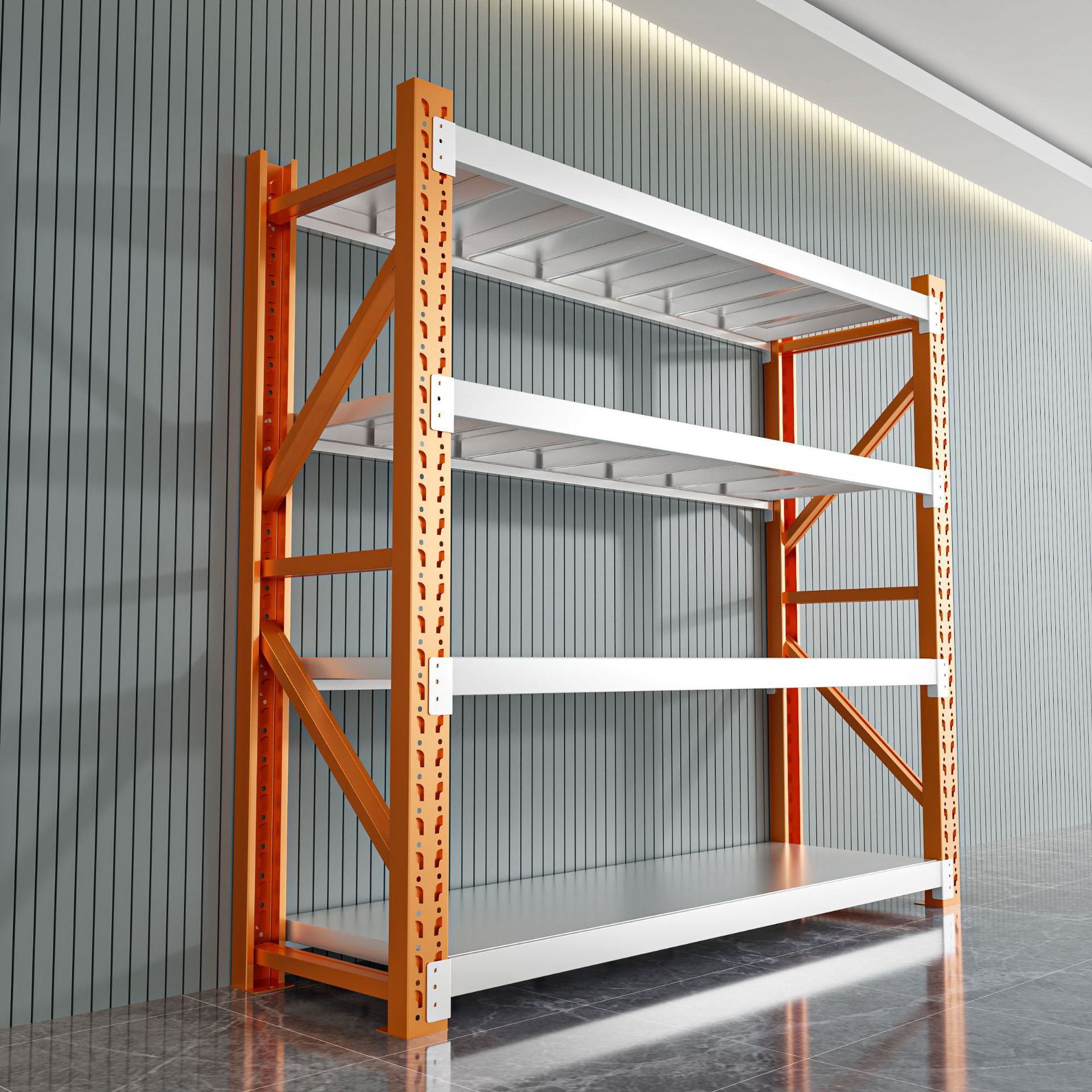 货架多层多尺寸层板仓储货架收纳整理货架简易组装层架多彩色货架