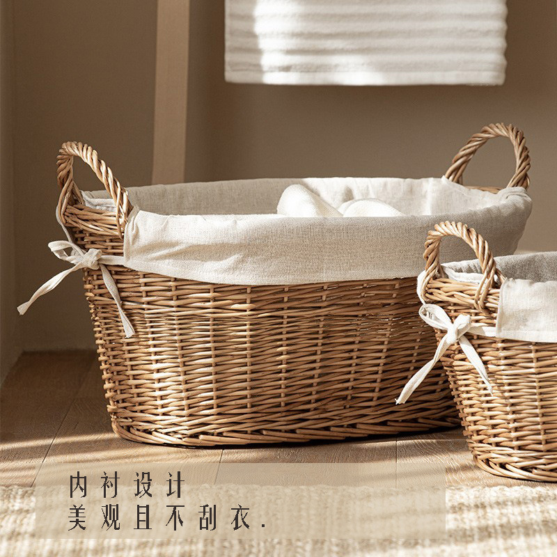 Cesta de ropa sucia de mimbre, cesta de almacenamiento de ropa sucia, baño de alto valor, ropa, artefacto, almacenamiento de muñecas
