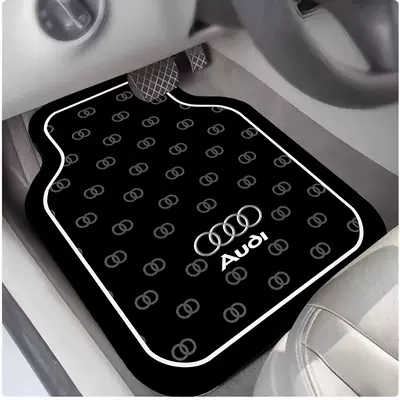 Car Floor Mats Are Stain-Resistant and Easy to Maintain, with a High-End Feel, Universal Full Set of Absorbent Diatomaceous Earth Floor Mats, Available for Dropshipping (Avtomobil döşəmə paspasları) - audi-logo-black-and-blue-6050cm-25mm-diatom-mud-front-foot-pad-single-side