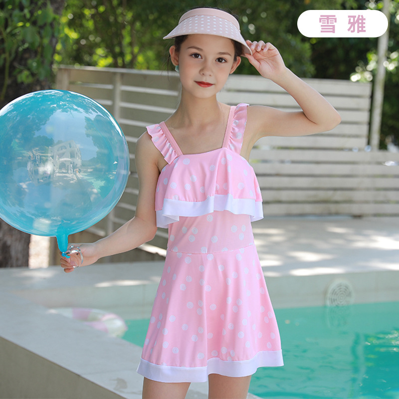 [Traje de baño de niña grande y niña Liquidación con pérdidas] Traje de baño para niños, falda de una pieza, traje de baño de estilo occidental lindo dividido