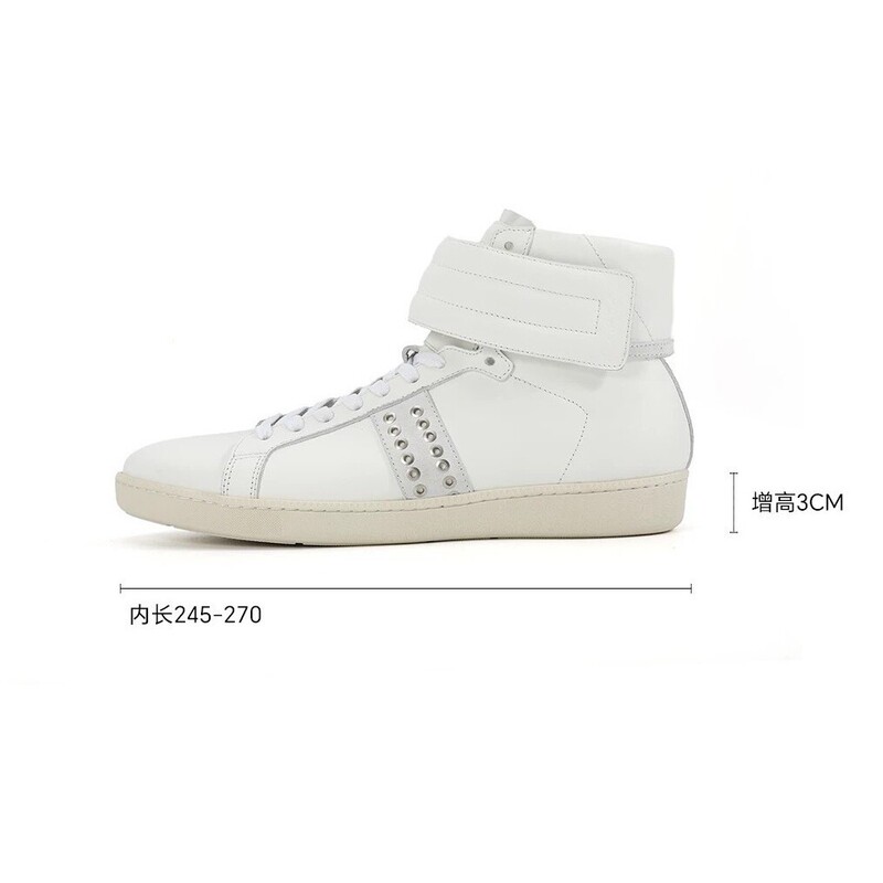Mosen In-Stock First-Layer Cowhide Vintage Studded Casual Thin-Soled High-Top Future Sneakers Men's Ankle Boots