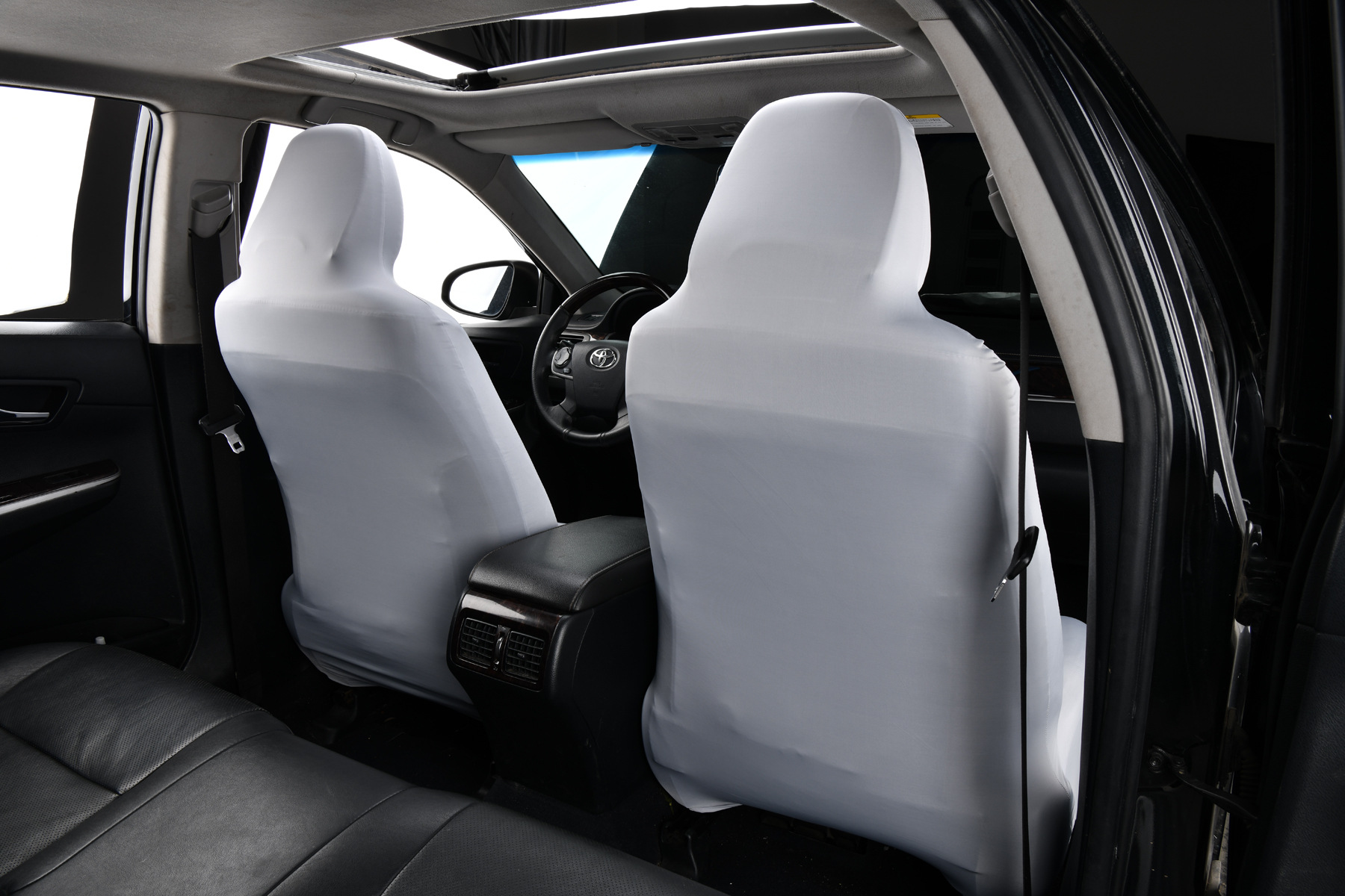 Ice Silk Elastic Non-Slip Car Seat Cover, Cooling B-Style Front Seat Single Universal Type Dustproof Car Seat Cover