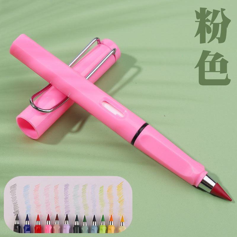 Puntas de lápices de colores eternas de alta tecnología al por mayor, duraderas y resistentes a roturas, no requieren afilado, lápices ergonómicos para estudiantes.