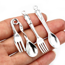 合金汤匙刀叉吊坠DIY饰品配件项链手链挂件