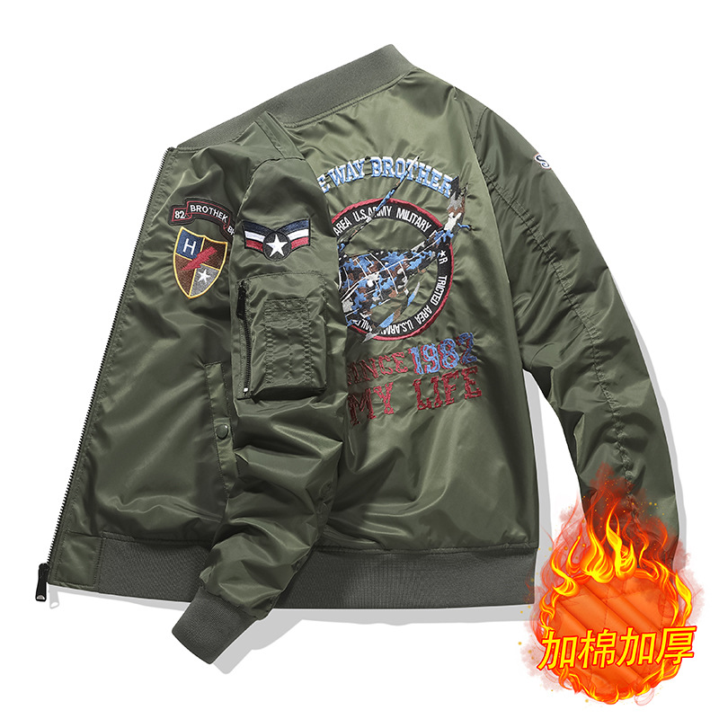 2022春秋新作ma1パイロットジャケット野球服大サイズ中青年男性潮牌カーディガンコート