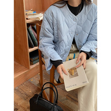 3th Morning 不费力舒适 设计感菱格衔缝轻薄棉服外套ZY1399