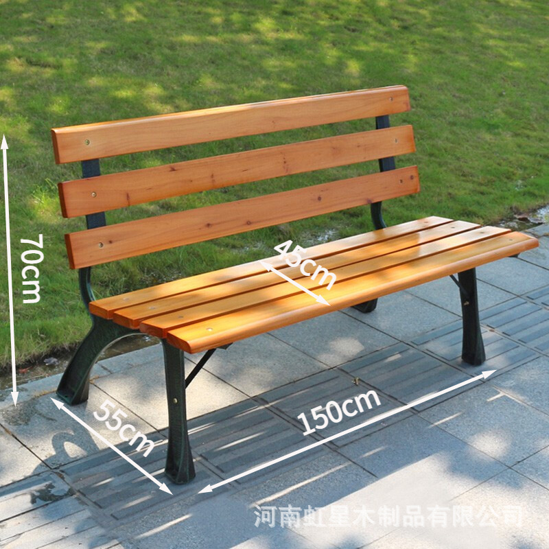 silla de parque silla larga al aire libre banco al aire libre patio asiento de ocio anticorrosión madera sólida plástico madera forjada silla de fila respaldada image 35