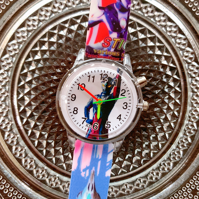 Aisha Niña de dibujos animados impreso reloj de cuarzo luminoso 2023 reloj para niños lindos al por mayor de suministro transfronterizo