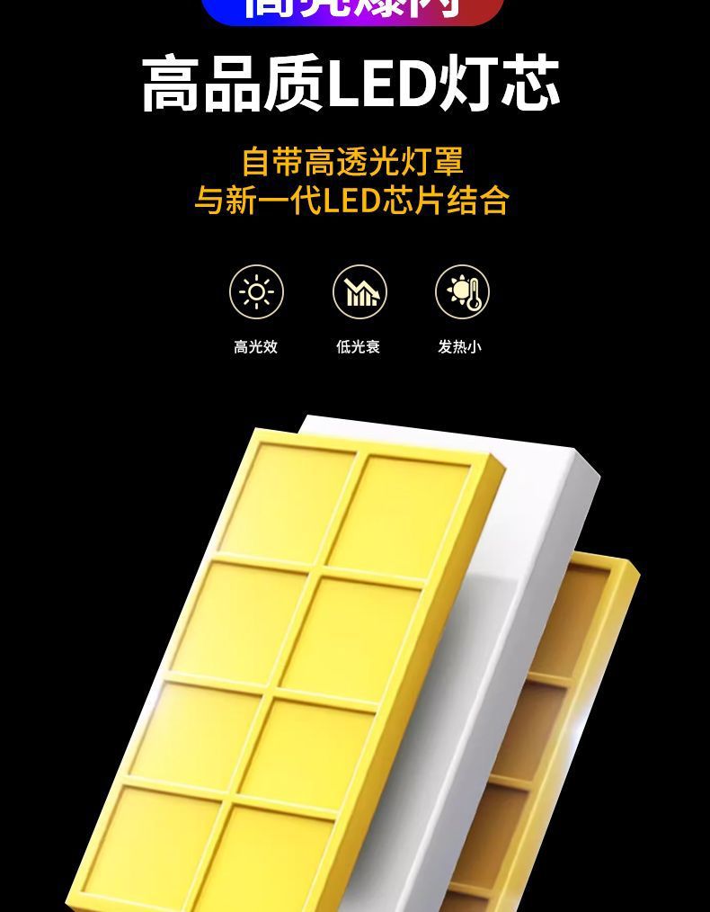Solar Warning Strobe Light Waterproof Night Car Truck Super Bright Anti-Rear Collision Electric Vehicle Width Light