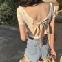 短袖露背新款性感t恤