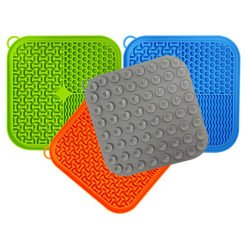 Amazon Cat Dog Slow Feeding Mat, Pet Universal Eating Utensil, Silicone Non-Slip suction mat for slow feeder
