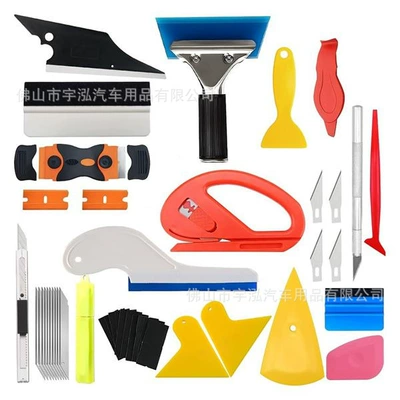 Car cleaning tools application kit, vinyl scraper - set-2703