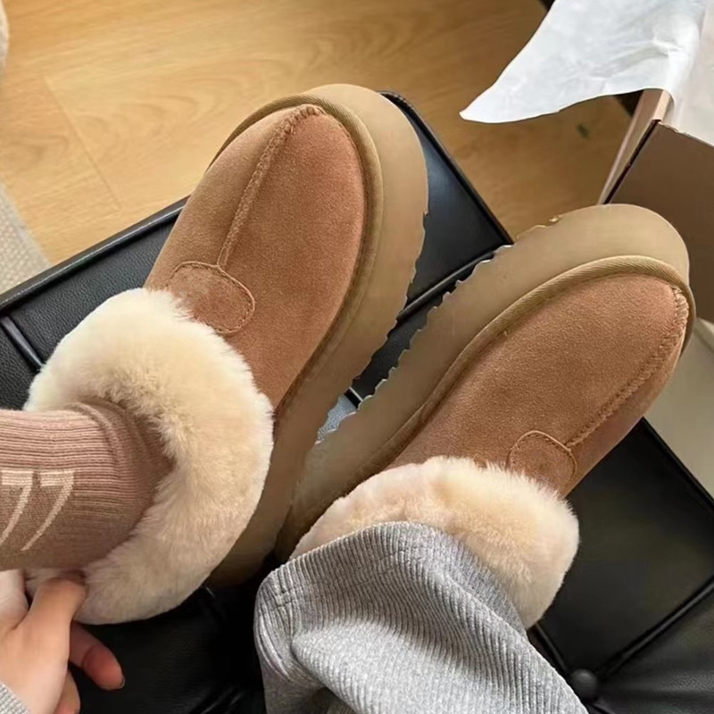 Bottes de neige à semelles épaisses pour femmes, modèle 2026, bottes basses chaudes et épaisses en coton doublées de peau de mouton, nouveau style hivernal U,G,G_voghion.com