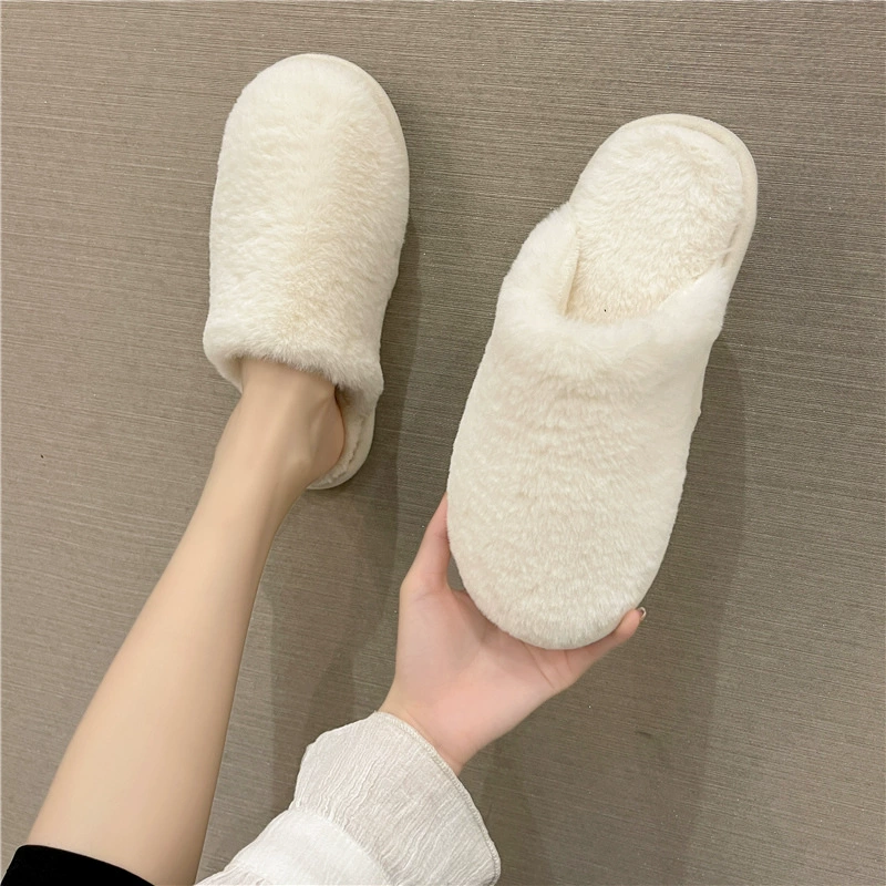 Свободный Размер вискозы обувь черные плюшевые домашние взрослые в наличии Тапочки