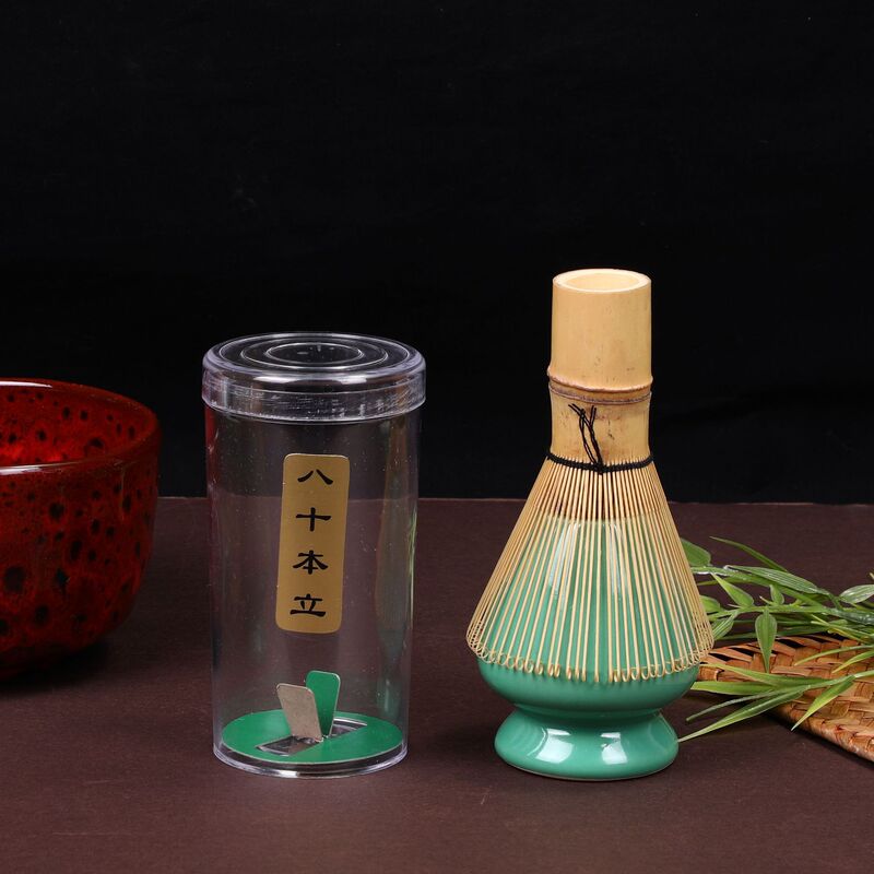 手作り竹製茶筅 八十本立 日本抹茶道具セット 抹茶茶筅セット|undefined