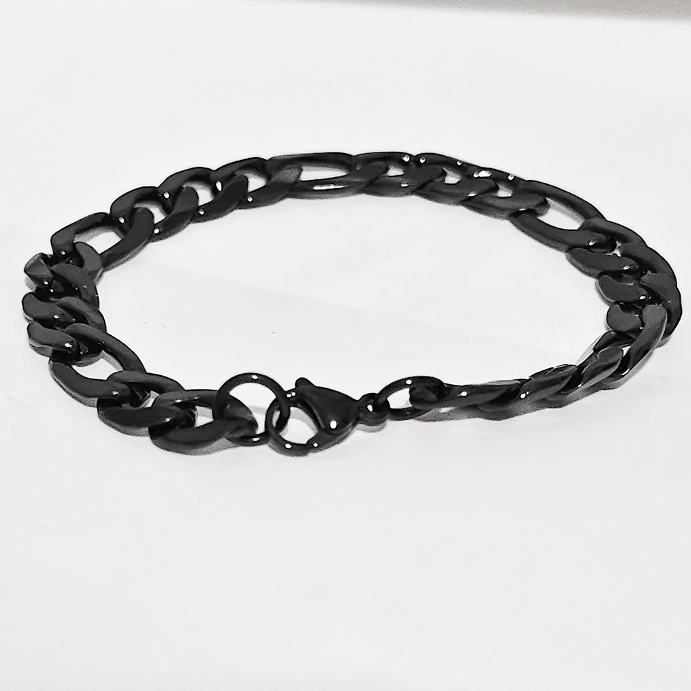 15g Weight Chain Bracelet Classification Titanium Steel Chain Material Twisted Rope Chain, snake chain, figaro chain Chain Type 1 Piece Quantity Daily Occasion Titanium Steel Material Geometric Pattern All Seasons Season Men's Gender Hip-Hop Style Hip-Hop Geometric Titanium Steel Men's Chain Bracelet Men's Chain Bracelets 14