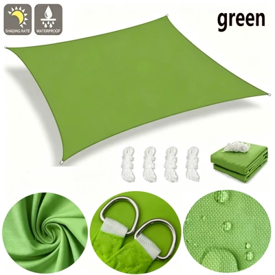 rainproof sunshade sail for, Avtomobil yan çətirləri - pure-green-2x2m