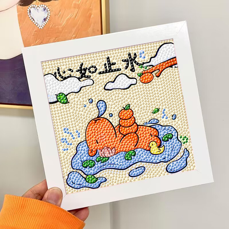 Nuevo dibujo de diamante infantil de labu diy pegatinas de diamante con marcos de fotos hechas a mano diy puzzle pegatinas de mampostería image 13