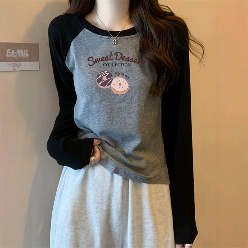 Spring and Autumn New Style Long-Sleeve T-Shirt for Women, Pure Cotton Base Shirt for Plus-Size Women, 100kg Korean Style Loose Fit Top for Petite Women Spring and Autumn New Style Long-Sleeve T-Shirt for Women, Pure Cotton Base Shirt for Plus-Size Women, 100kg Korean Style Loose Fit Top for Petite Women