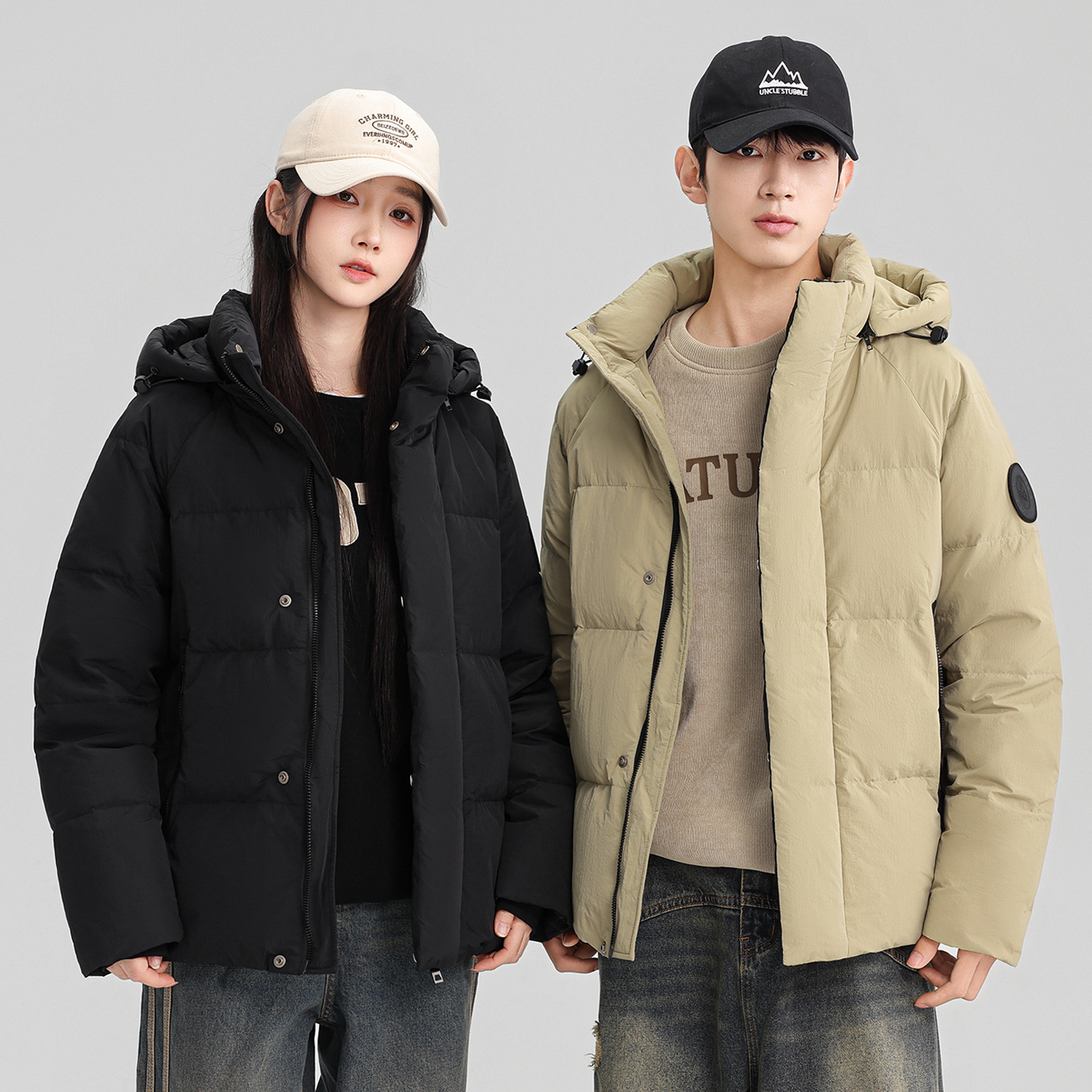 2025 nueva ropa de invierno chaqueta con sombrero de mujer ropa holgada estilo coreano chaqueta corta casual